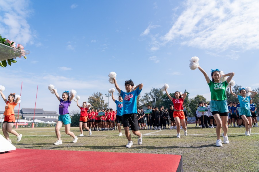 「2026年第一屆府城盃國際青年七人制橄欖球邀請賽」賽前記者會 大橋國中競技啦啦隊表演