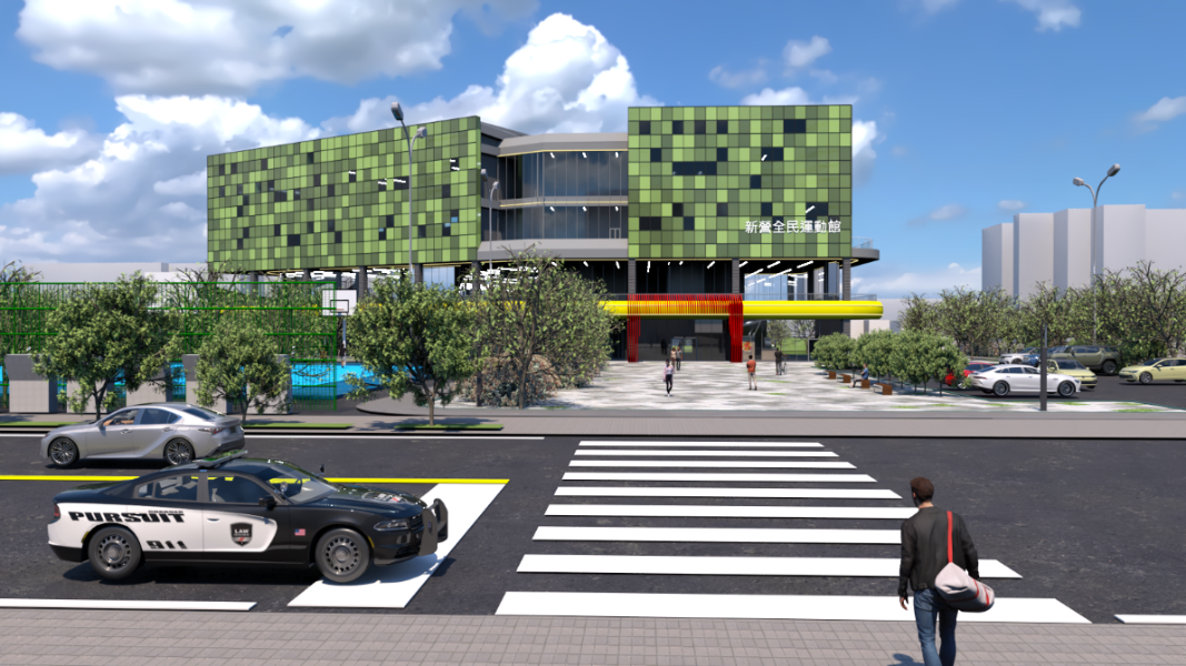 新營全民運動館入口模擬圖