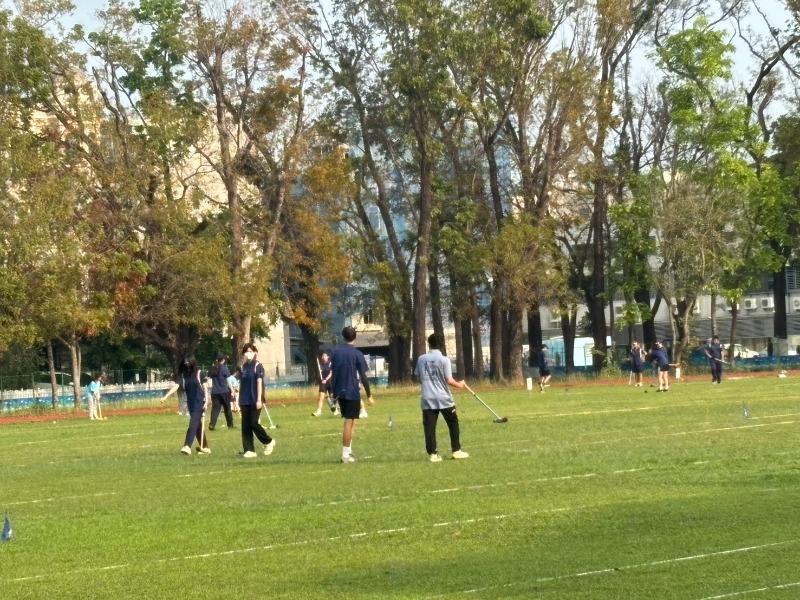 臺南市115年中小學木球對抗賽選手賽前練習