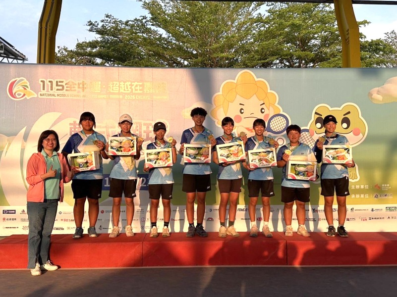 後壁國中國女組軟式網球團體賽金牌