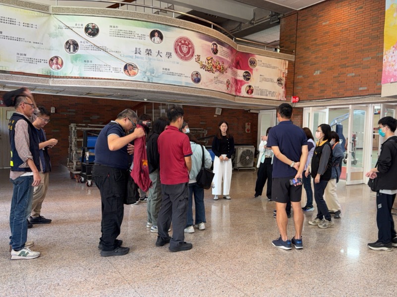 於長榮大學臺南市歸仁區全民運動中心進行聯合稽查場館運動環境