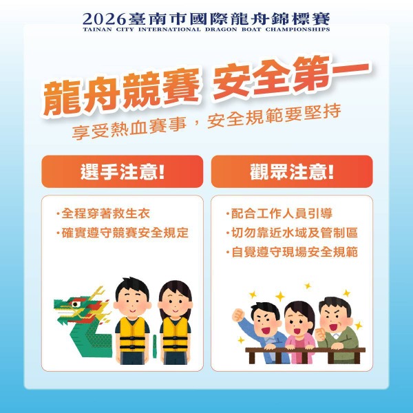 2026臺南市國際龍舟錦標賽安全宣導